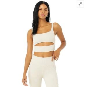 Alo Slit Bra in Bone